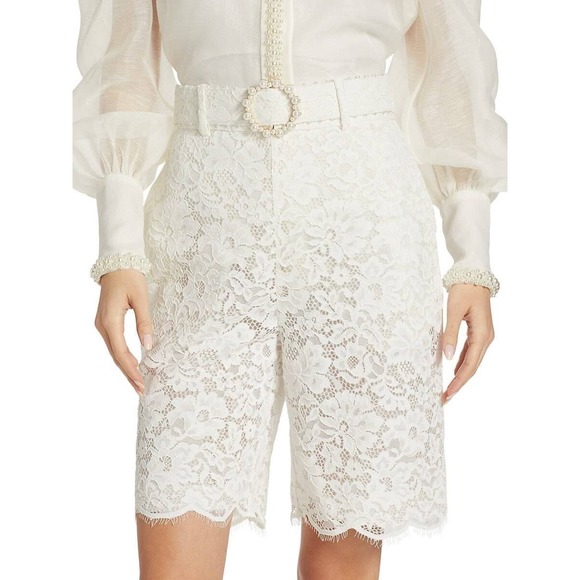 Zimmermann High Tide Lace Long Line Shorts - Picture 3 of 14